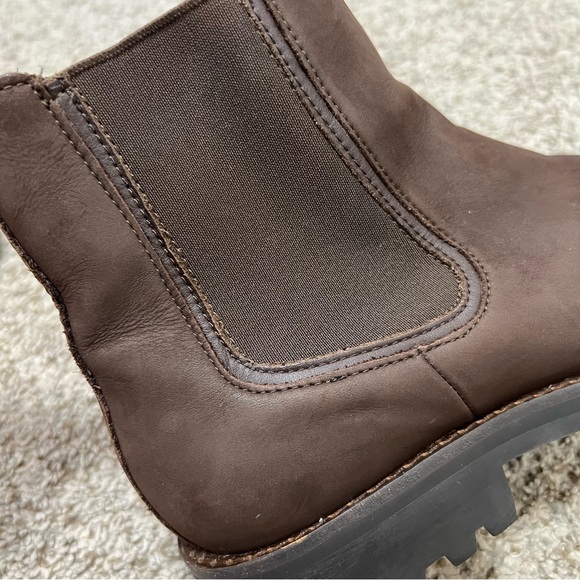 THURSDAY Dark Brown Leather Chelsea Legend Boots Lug Sole Women’s Size 10 - Picture 6 of 13